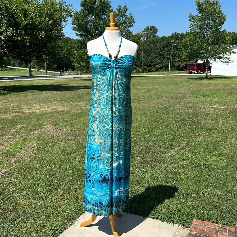 C.O.C Blue Hawaiian Dress